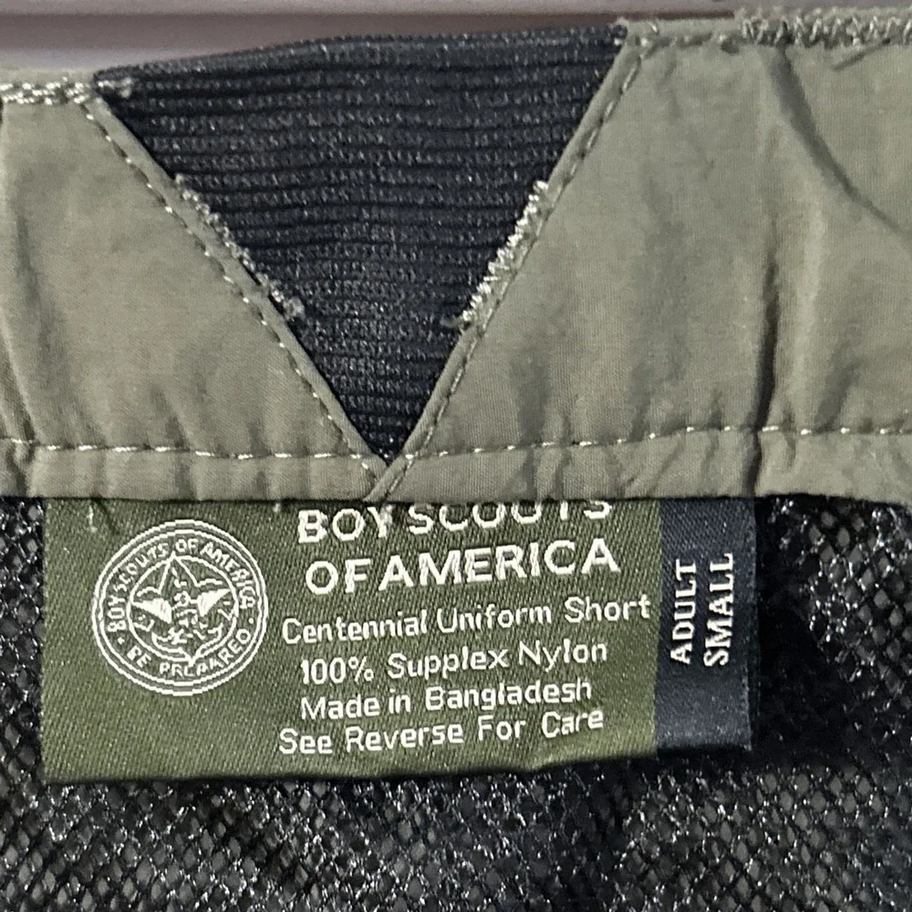 Mens Boy Scouts Mesh Lined Swim Cargo Shorts Sz Small Waterproof Pouch
